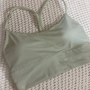 Savvi swallow sports bra light mint green color size M, preowned